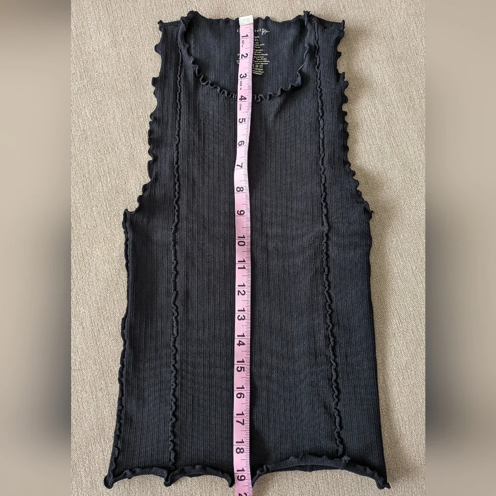 Free People Black Ribbed Tank Top - Picture 7 of 10